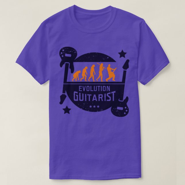 Evolution Guitarist Guitar Musician (1) T-Shirt (Design Front)