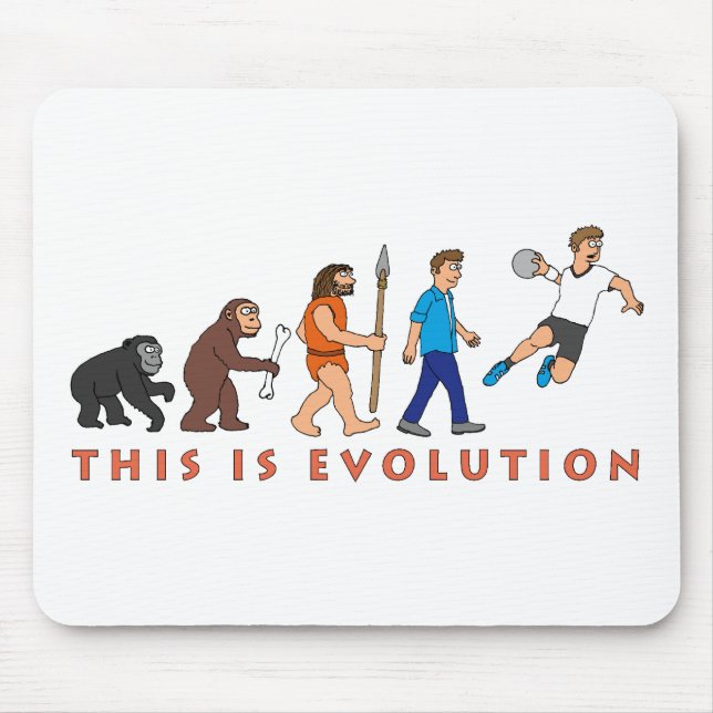 Evolution Handball Comic Style Mouse Mat (Front)