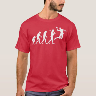 Evolution Handball Handballer jump throw gift Spor T-Shirt