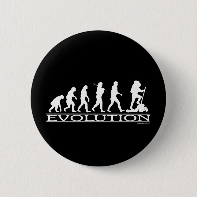 Evolution - Hiking 6 Cm Round Badge (Front)