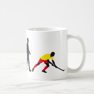 evolution hockey player coffee mug