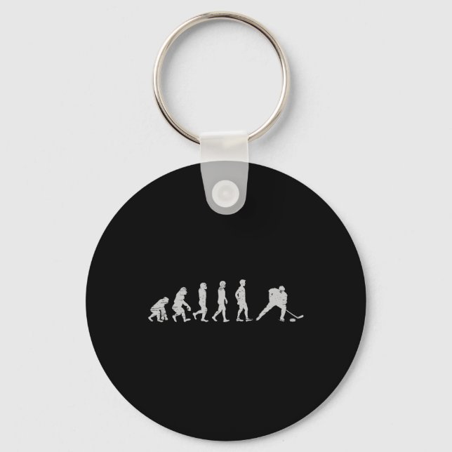 Evolution Hockey Player Puck Net Goal Goaltender G Key Ring (Front)