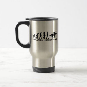 Evolution horse racing travel mug