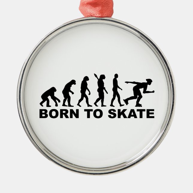 Evolution Inline Skating Metal Tree Decoration (Front)