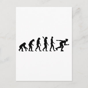 evolution inline skating postcard