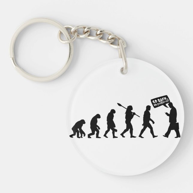  Evolution Irony Silhouette Key Ring (Front)