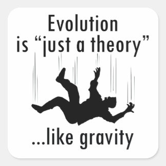 Evolution is just a theory stickers