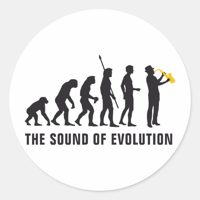 evolution jazz classic round sticker (Front)