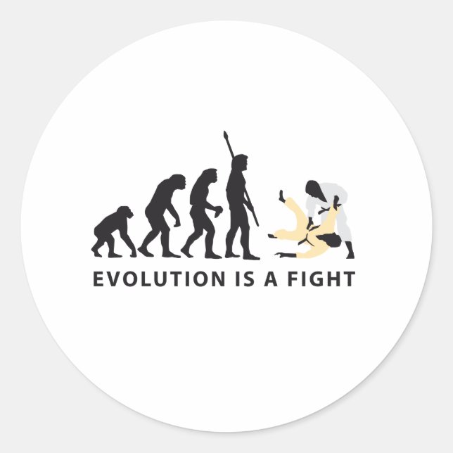 evolution Judo Classic Round Sticker (Front)