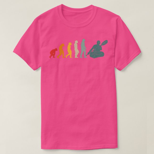 Evolution kayak paddling development monkey rowing T-Shirt (Design Front)
