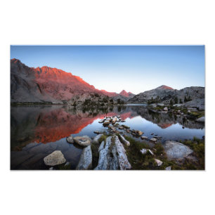 Evolution Lake Sunset Alpenglow - John Muir Trail Photo Print