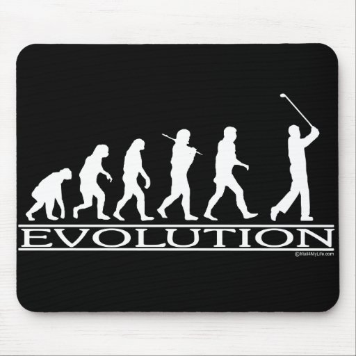 Image of Evolution - Man - Golf Mouse Mat