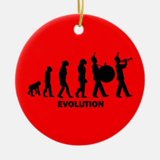 evolution marching band ceramic tree decoration