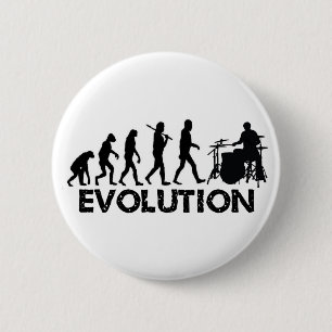 Evolution of a Drummer 6 Cm Round Badge