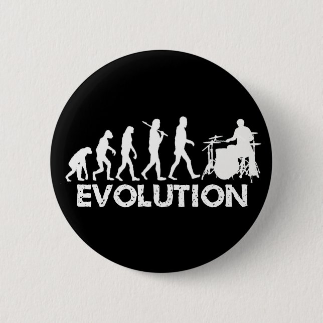 Evolution of a Drummer 6 Cm Round Badge (Front)