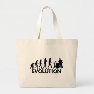 Evolution of a Drummer Large Tote Bag