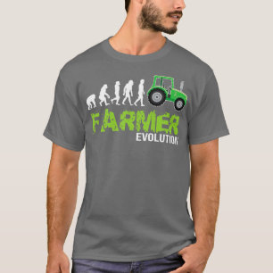 Evolution of a farmer Funny tractor farming gift T-Shirt