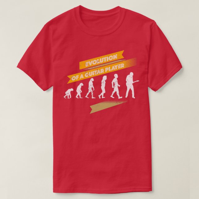 Evolution Of A Guitar Player Guitar Player Gift Id T-Shirt (Design Front)