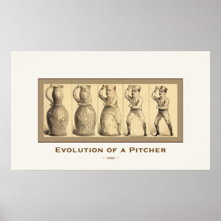 Evolution of a Pitcher ~ 1889 ~ Vintage Fine Art Poster