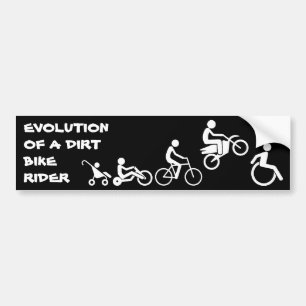Evolution Of A Rider Dirt Bike Motocross Bumper St Bumper Sticker