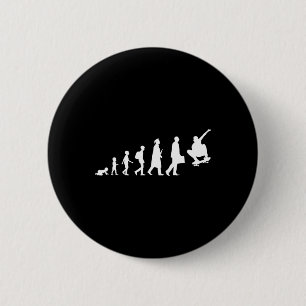 Evolution Of A Skateboarder Skater Skateboarding F 6 Cm Round Badge