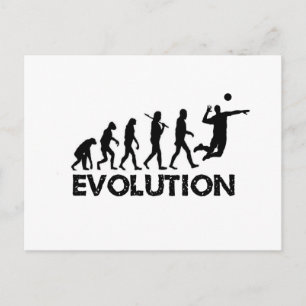 Evolution of a Volleyball Player Postcard