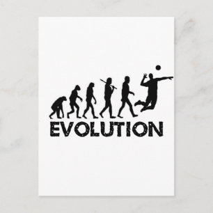 Evolution of a Volleyball Player Postcard