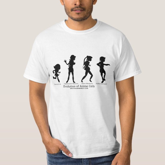 Evolution of Anime Girls T-Shirt (Front)