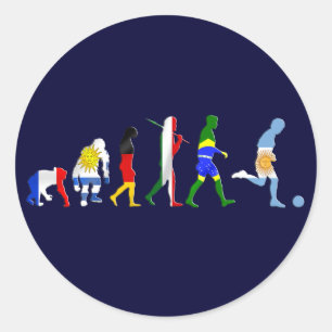 Evolution of Argentinian soccer Argentina futbol Classic Round Sticker