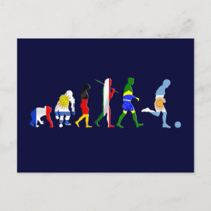 Evolution of Argentinian soccer Argentina futbol Postcard