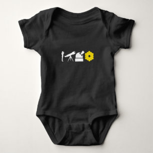 Evolution Of Astronomy Telescopes James Webb Space Baby Bodysuit