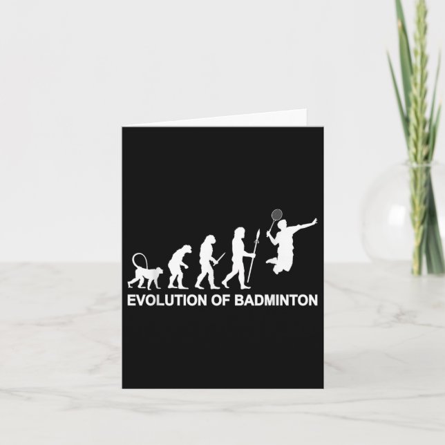Evolution Of Badminton  Card (Front)