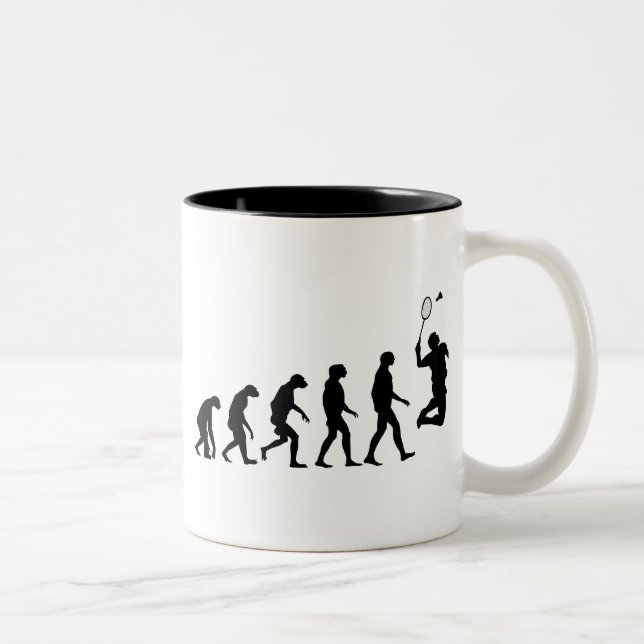 Evolution of Badminton Two-Tone Coffee Mug (Right)
