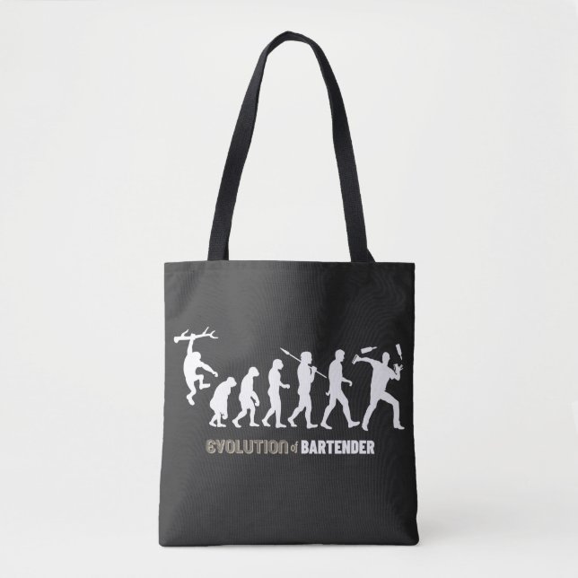 Evolution Of Bartender Tote Bag (Front)