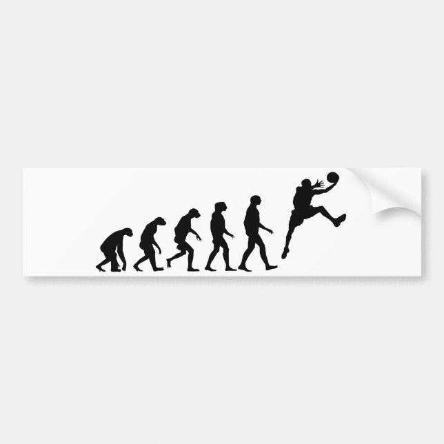 Evolution of Basketball Bumper Sticker (Front)
