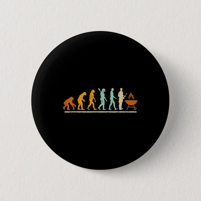 Evolution Of Bbq And Grilling Master - Grilling Bb 6 Cm Round Badge (Front)