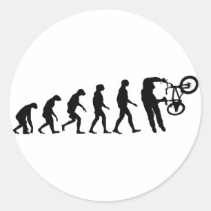 Evolution of BMX Classic Round Sticker