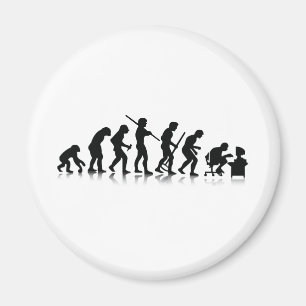 Evolution of Computer Addicts Magnet