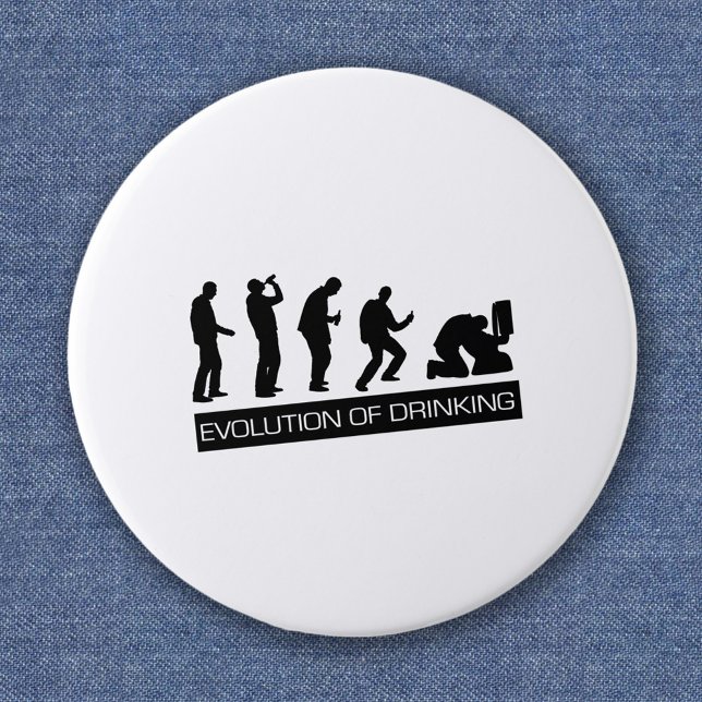Evolution of Drinking 6 Cm Round Badge (Creator Uploaded)