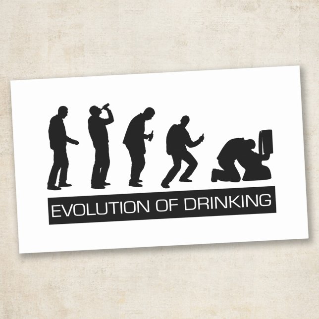 Evolution of Drinking Rectangular Sticker (Creator Uploaded)