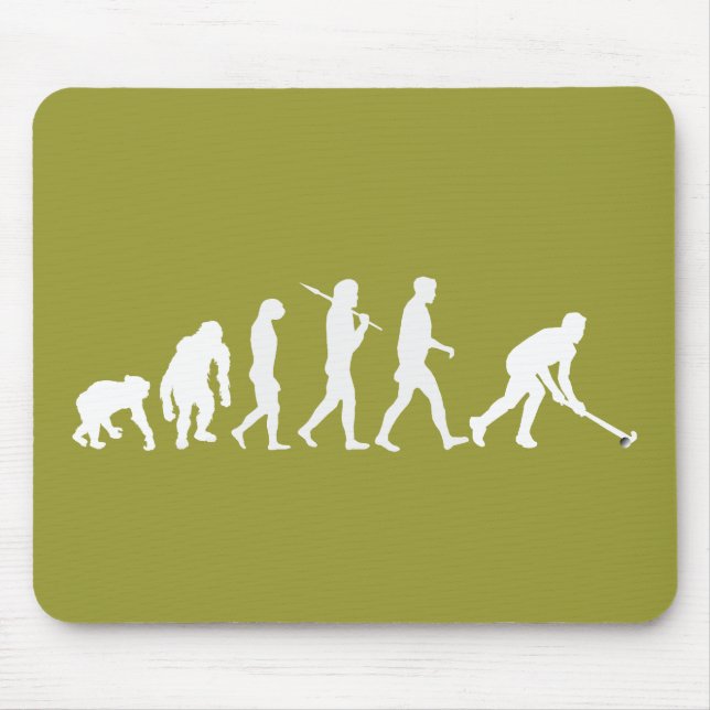 Evolution of Field hockey - Hockey gifts Mouse Mat (Front)