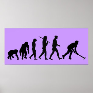 Evolution of Field hockey - Hockey sports fan Poster