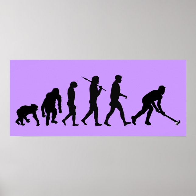 Evolution of Field hockey - Hockey sports fan Poster (Front)