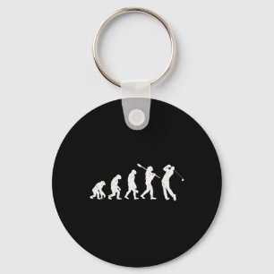 Evolution Of Golfer - Dad Grandpa Golfing Lover Go Key Ring
