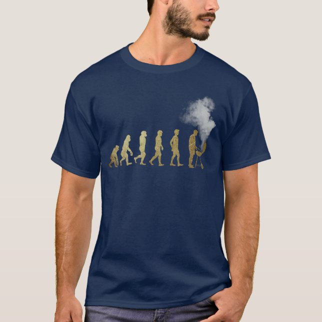 Evolution of Grill Master Grilling Gifts I Do BBQ  T-Shirt (Front)