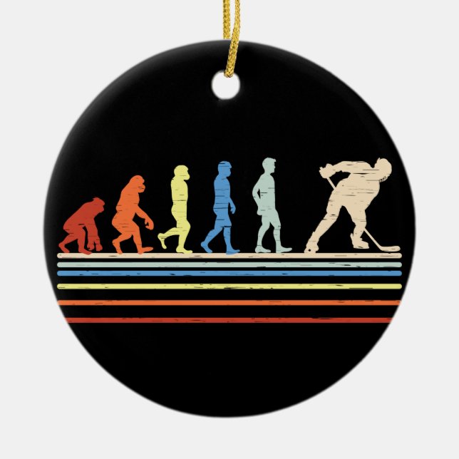 Evolution of Hockey Ceramic Tree Decoration (Front)