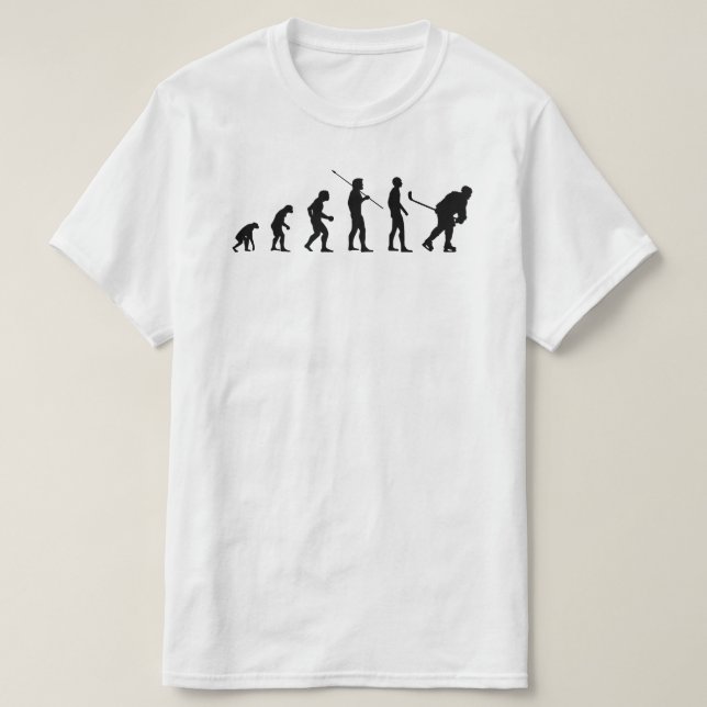 Evolution of Ice Hockey Player Sports Meme Bv T-Shirt (Design Front)