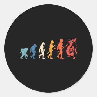 Evolution Of Judo Martial Arts Lover Judoka Classic Round Sticker