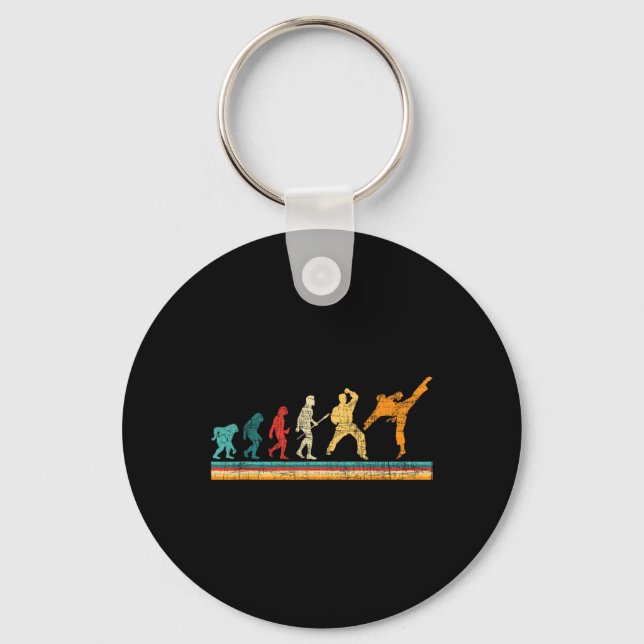 Evolution Of Karate - Martial Arts Coach Karateka  Key Ring (Front)