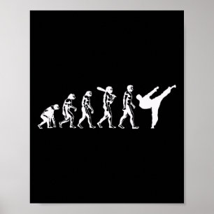 Evolution Of Karate Martial Arts Kickboxing Taekwo Poster